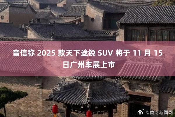 音信称 2025 款天下途锐 SUV 将于 11 月 15 日广州车展上市